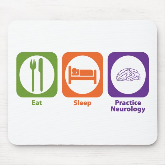 Essen Sie Schlaf-Praxis-Neurologie Mousepad (Vorne)
