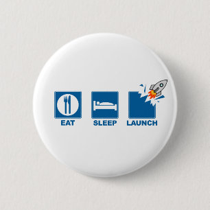 Essen Sie Schlaf-Produkteinführung Button