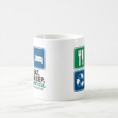 Essen Sie Schlaf recyceln Kaffeetasse (Mittel)