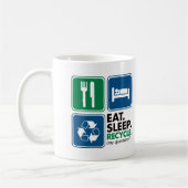 Essen Sie Schlaf recyceln Kaffeetasse (Links)