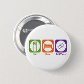 Essen Sie Schlaf redigieren Video Button (Vorne & Hinten)