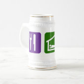 Essen Sie Schlaf-Reise Bierglas (Vorderseite Links)