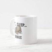 Essen Sie Schlaf RHINOS Kaffeetasse (Vorderseite Links)