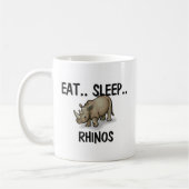Essen Sie Schlaf RHINOS Kaffeetasse (Links)