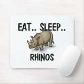 Essen Sie Schlaf RHINOS Mousepad (Mit Mouse)