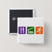 Essen Sie Schlaf Rollerblading Button (Vorne & Hinten)