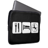 Essen Sie Schlaf-Rotwild-Jagd-lustiges Jagd-Logo Laptopschutzhülle (Vorne Rechts)