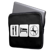 Essen Sie Schlaf-Rotwild-Jagd-lustiges Jagd-Logo Laptopschutzhülle (Vorderseite Links)