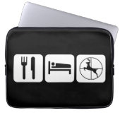 Essen Sie Schlaf-Rotwild-Jagd-lustiges Jagd-Logo Laptopschutzhülle (Vorderseite)