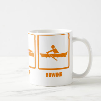 Essen Sie Schlaf-Rudersport Kaffeetasse
