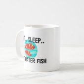 Essen Sie Schlaf SALZWASSERFISCHE Kaffeetasse (Vorderseite Links)