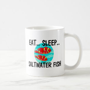 Essen Sie Schlaf SALZWASSERFISCHE Kaffeetasse