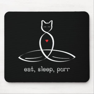 Essen Sie Schlaf-Schnurren - extravaganten Arttext Mousepad