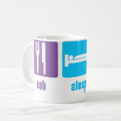 Essen Sie Schlaf schreiben Tasse (Vorderseite Links)