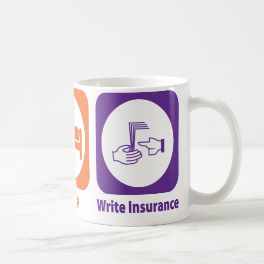 Essen Sie Schlaf schreiben Versicherung Kaffeetasse (Rechts)
