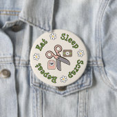 Essen Sie Schlaf-Schrott-Wiederholungs-Button Button (Beispiel)