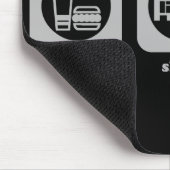 Essen Sie. Schlaf. Schüssel. Mousepad (Ecke)
