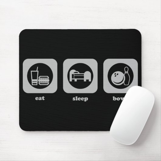 Essen Sie. Schlaf. Schüssel. Mousepad (Mit Mouse)