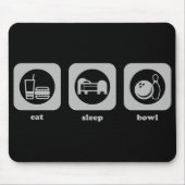 Essen Sie. Schlaf. Schüssel. Mousepad (Vorne)