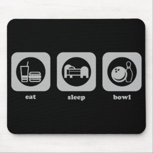 Essen Sie. Schlaf. Schüssel. Mousepad