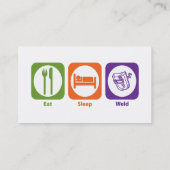 Essen Sie Schlaf-Schweißung Visitenkarte (Rückseite)