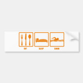 Essen Sie Schlaf-Schwimmen Autoaufkleber (Vorne)