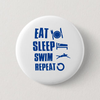 Essen Sie Schlaf Schwimmen Button