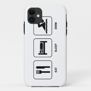 Essen Sie Schlaf-Schwimmen Case-Mate iPhone Hülle