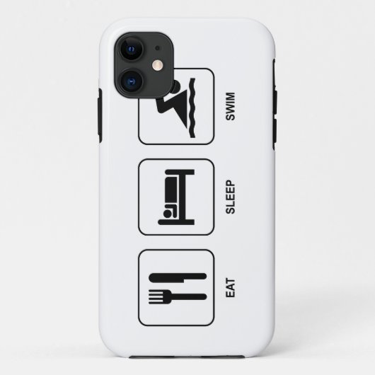 Essen Sie Schlaf-Schwimmen Case-Mate iPhone Hülle (Rückseite)