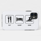 Essen Sie Schlaf-Schwimmen Case-Mate iPhone Hülle (Rückseite (Horizontal))