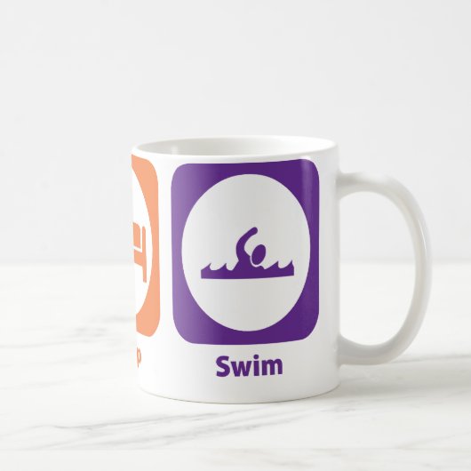Essen Sie Schlaf-Schwimmen Kaffeetasse (Rechts)