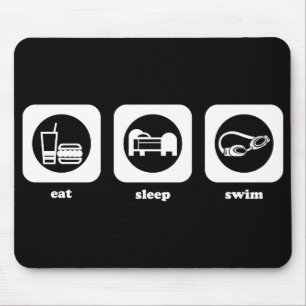 Essen Sie. Schlaf. Schwimmen. Mousepad
