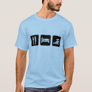 Essen Sie Schlaf-Schwimmen T-Shirt