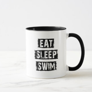Essen Sie Schlaf-Schwimmen Tasse