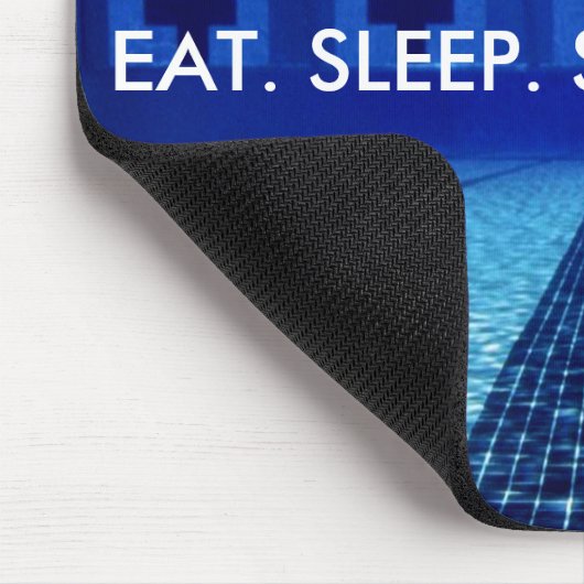 ESSEN Sie. SCHLAF. SCHWIMMEN. WIEDERHOLUNG. Mousepad (Ecke)