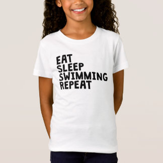 Essen Sie Schlaf-Schwimmen-Wiederholung T-Shirt