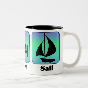 Essen Sie Schlaf-Segel-Tasse Zweifarbige Tasse