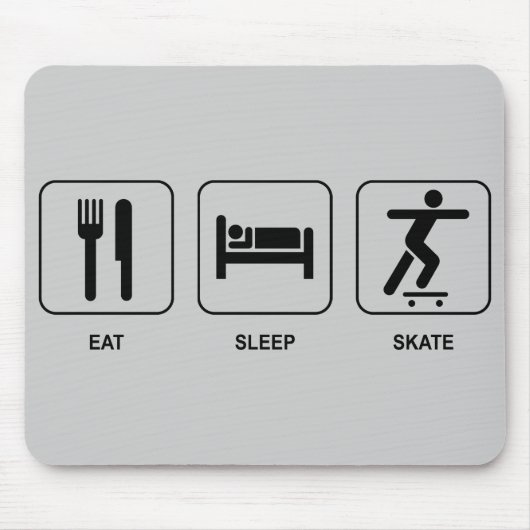 Essen Sie Schlaf-Skate Mousepad (Vorne)