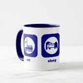 Essen Sie. Schlaf. Skate. Tasse (Vorderseite Links)