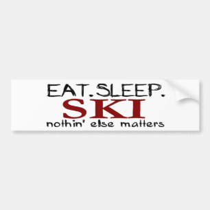 Essen Sie Schlaf-Ski Autoaufkleber