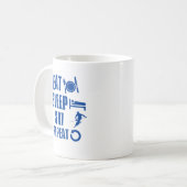 Essen Sie Schlaf Ski Kaffeetasse (Vorderseite Links)