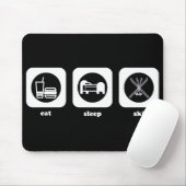 Essen Sie. Schlaf. Ski. Mousepad (Mit Mouse)