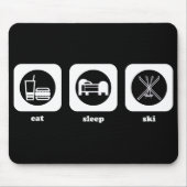 Essen Sie. Schlaf. Ski. Mousepad (Vorne)
