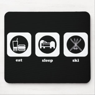 Essen Sie. Schlaf. Ski. Mousepad