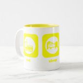 Essen Sie. Schlaf. Ski. Tasse (Vorderseite Links)