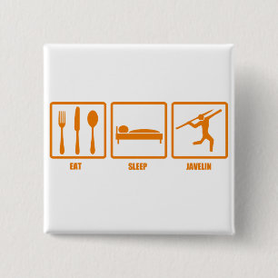 Essen Sie Schlaf-Speer Button