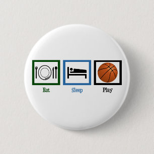 Essen Sie Schlaf-Spiel-Basketball Button