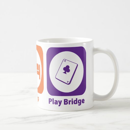 Essen Sie Schlaf-Spiel-Brücke Kaffeetasse (Rechts)
