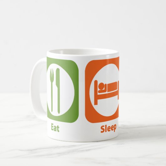 Essen Sie Schlaf-Spiel-Dudelsäcke Kaffeetasse (Vorderseite Links)