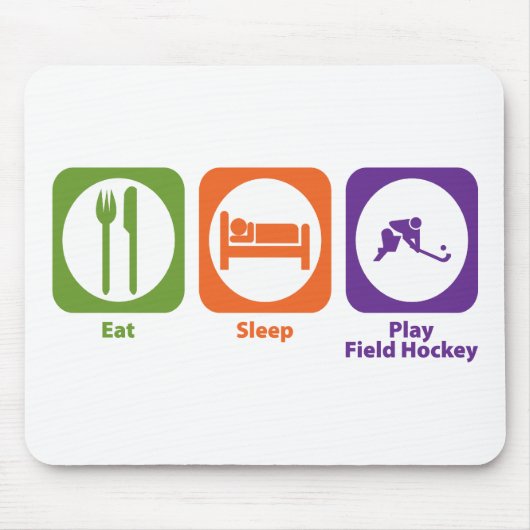 Essen Sie Schlaf-Spiel-Feld-Hockey Mousepad (Vorne)